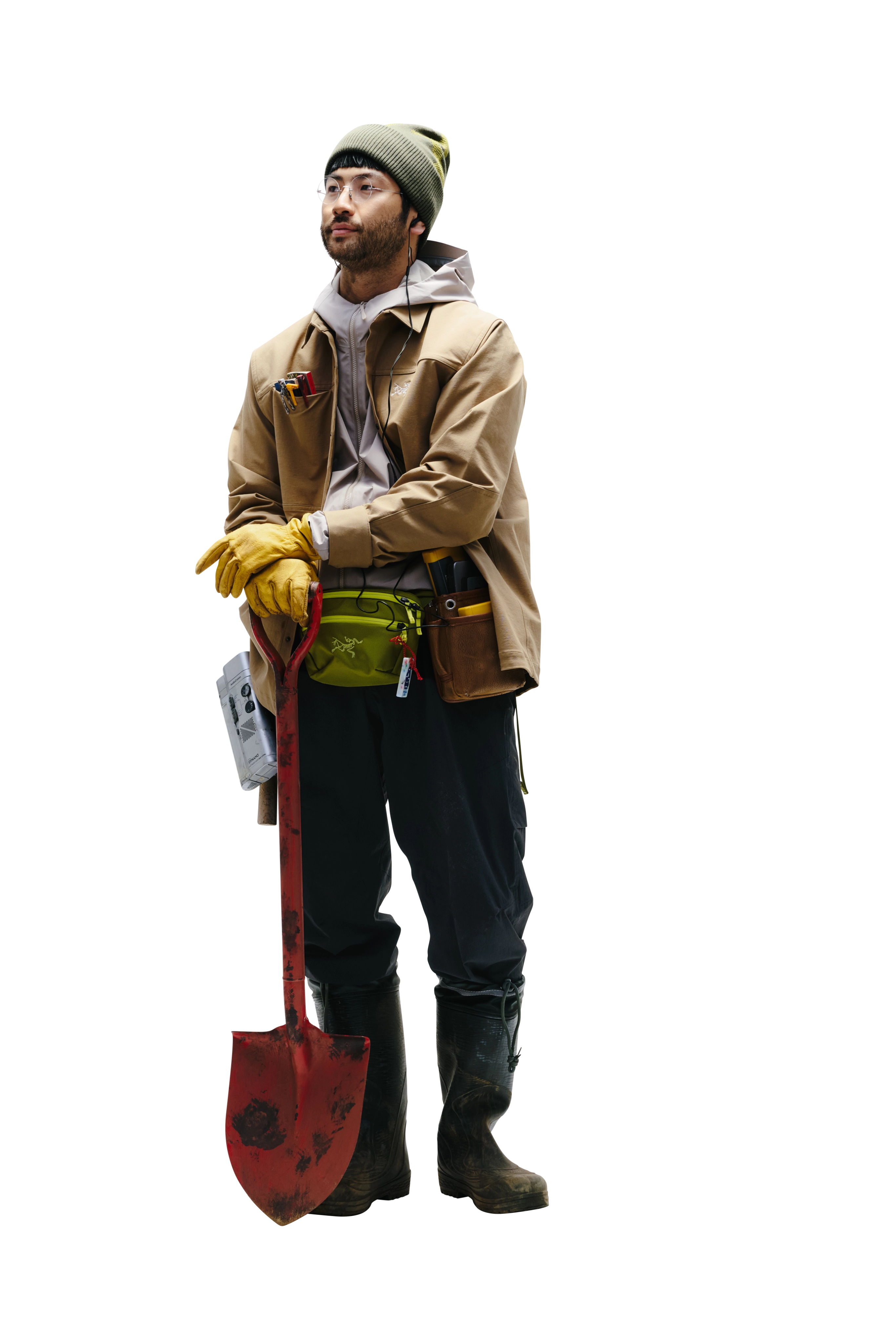 ギアを身につけた人物